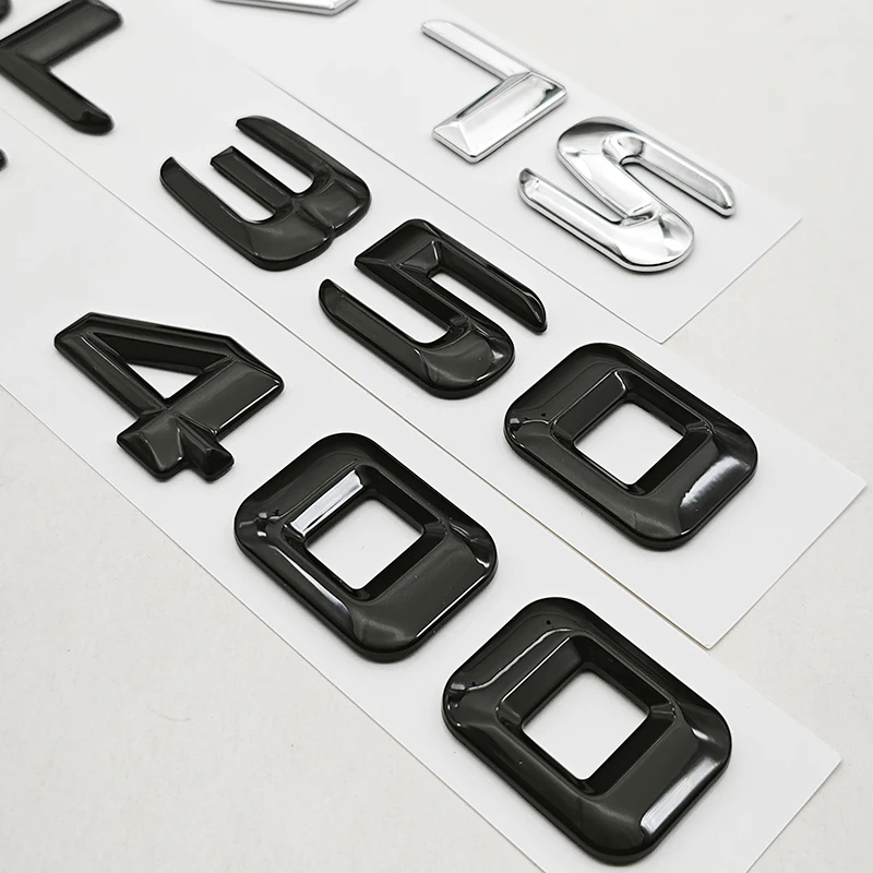 3D ABS 자동차 레터 배지 스티커 리어 트렁크 로고 SL350 SL400 SL500 엠블럼 메르세데스 벤츠 SL350 SL400 SL500 R230 R231 R129용