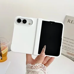 Luxury Frosted Candy Color Shockproof Phone Case with Folding Hinge Design - iPhone Ultra (White)
