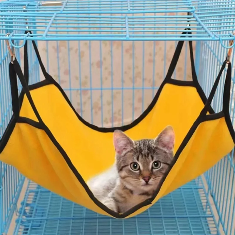 Cat Cage Hammock with Reversible Sides,Cat Hammock for Pet Cage,Hammock Bed with Hanging Hook