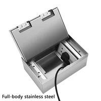 Hidden Inlaid Floor Socket: Ultra-thin Embedded Design Accommodating Multiple USB and EU FR UN US AC Power Outlets 130MM X 200MM 6