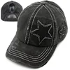 Y2K Washed Denim Hole Baseball Cap Sun Hat For Women Men Star Cotton Ponytail Caps Fashion Hip Hop Vintage Snapback Hats Gorros 6