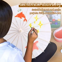 1-6PCS Paper Parasol 60/84cm Wedding Paper Umbrellas White Umbrella Photography Props For Baby Shower Party Wedding Decoration 2