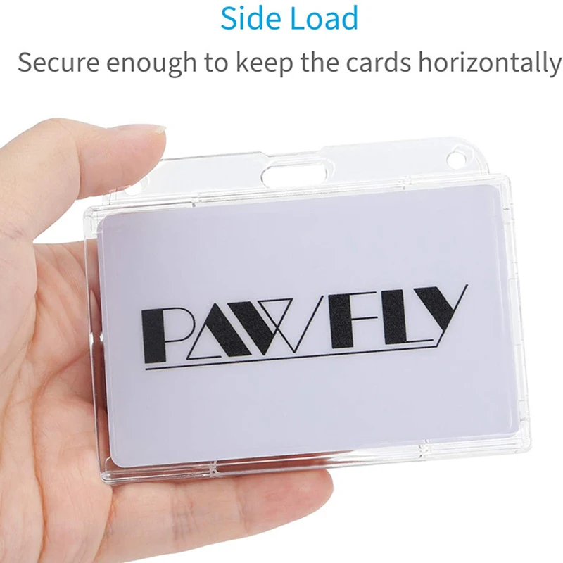 Card Holder Credit Card Holder Card Protector 1Pc Transparent Card Sleeve Multi-use Hard Plastic Badge Work ID Card Holder Clear Protector Cover Double Sided ID Pouch