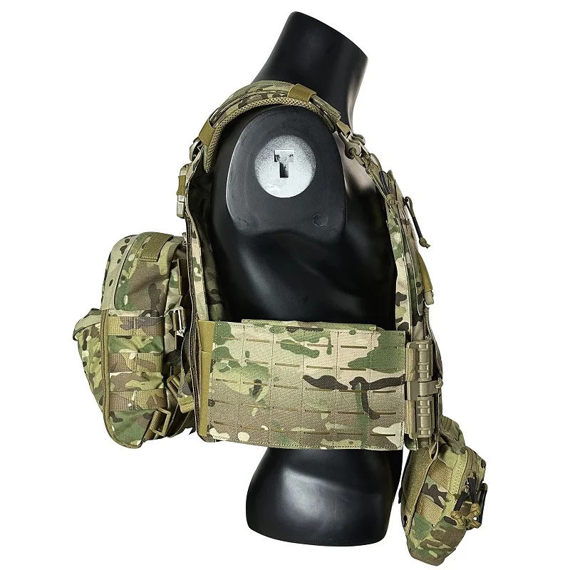 Tactical Vest 1000D Nylon Laser cutting vest with 500D Hydration Backpack with 1000D front tactical Pouch