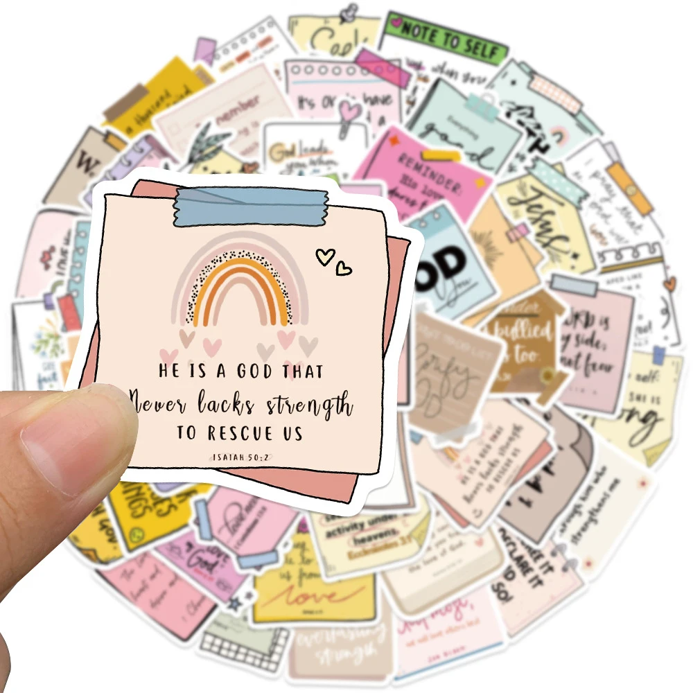 Inspirational Bible Verse Quote Stickers - Decorative DIY Decals