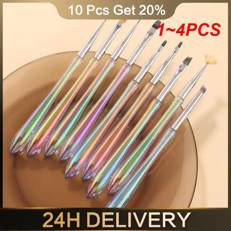 1 ~ 4Pcs Flower Photo Therapy Pen Gradual Halo Dye Multifunzione Gradient Halo Dye Pen Nail Brush Nail Tool Soft