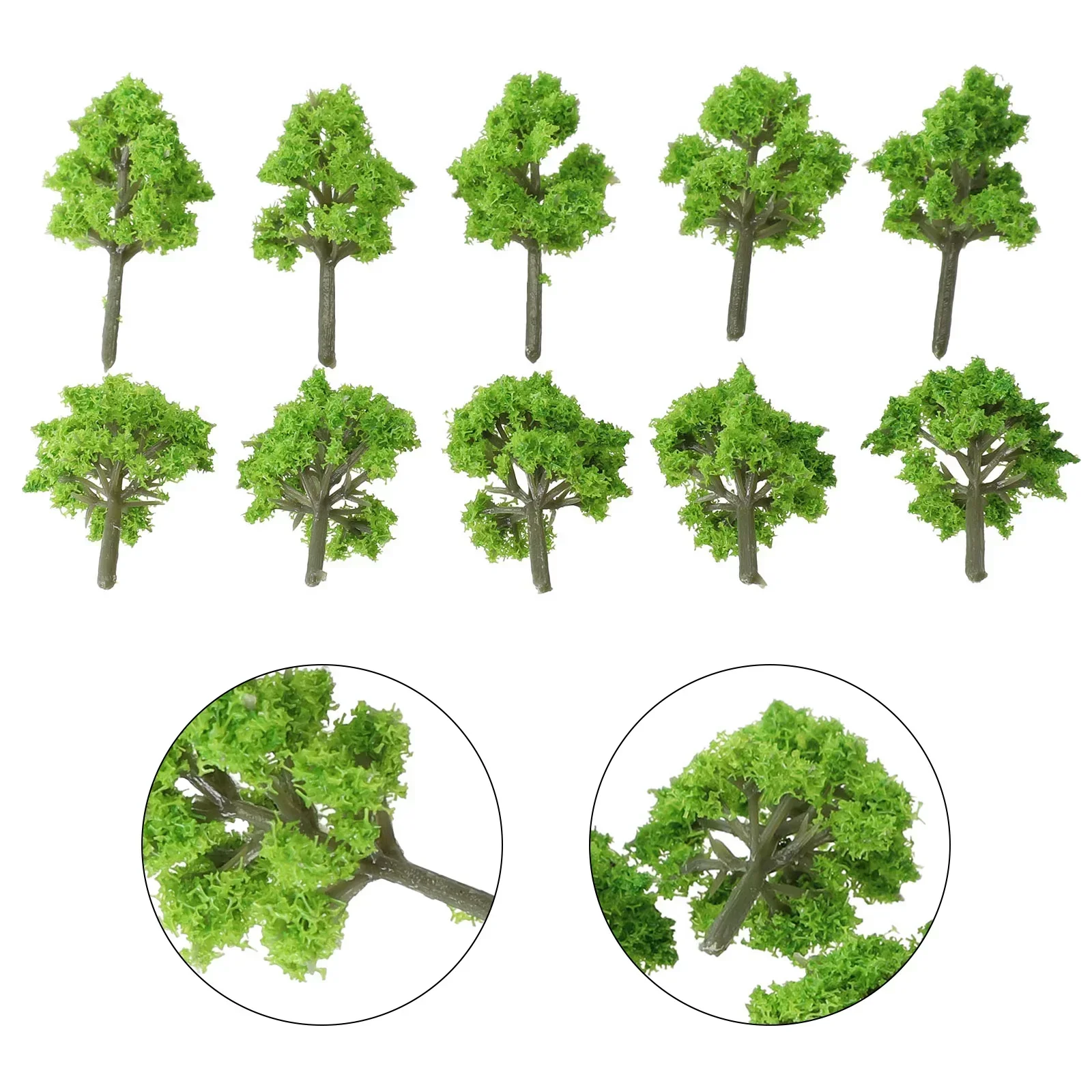 10pcs Mini Model Trees Artificial Miniature Tree Scenery Railroad Decoration Building Landscape Accessories