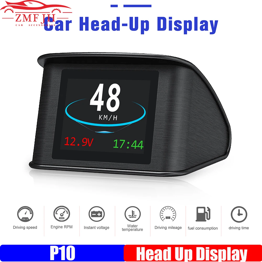 Universal Hud P10 Obd2 Smart Digital Meter Head Up Display Allarme Velocità Eccessiva Codice Di Guasto Del Motore Navigatore Per Auto Per Auto In Modo