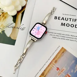 Elegant Metal Strap for Apple Watch - Women’s Bracelet Watchband (Starlight)