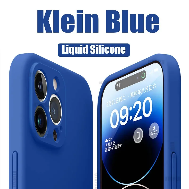 thumbnail image 1 of Funda de silicona líquida original para iPhone 16, 15, 14, 13, 12, 11 Pro Max Plus, suave, flexible, a prueba de golpes, de alta calidad, 1 of 5