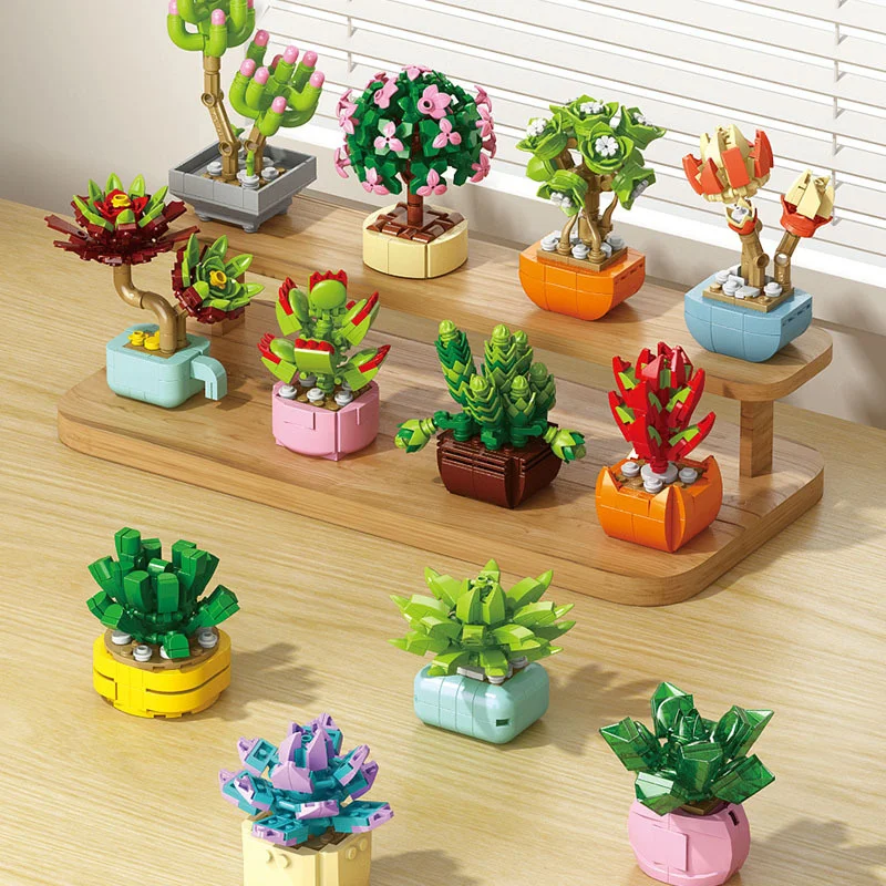 Elegant Eternal Bouquet: Creative Succulent Flower Building Blocks