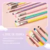 6pcs Professional Artist Paint Brushes Set - Fine Point, Wooden Handles, Nylon Round Pointed Flat Tips Multicolored Paint Brush 5