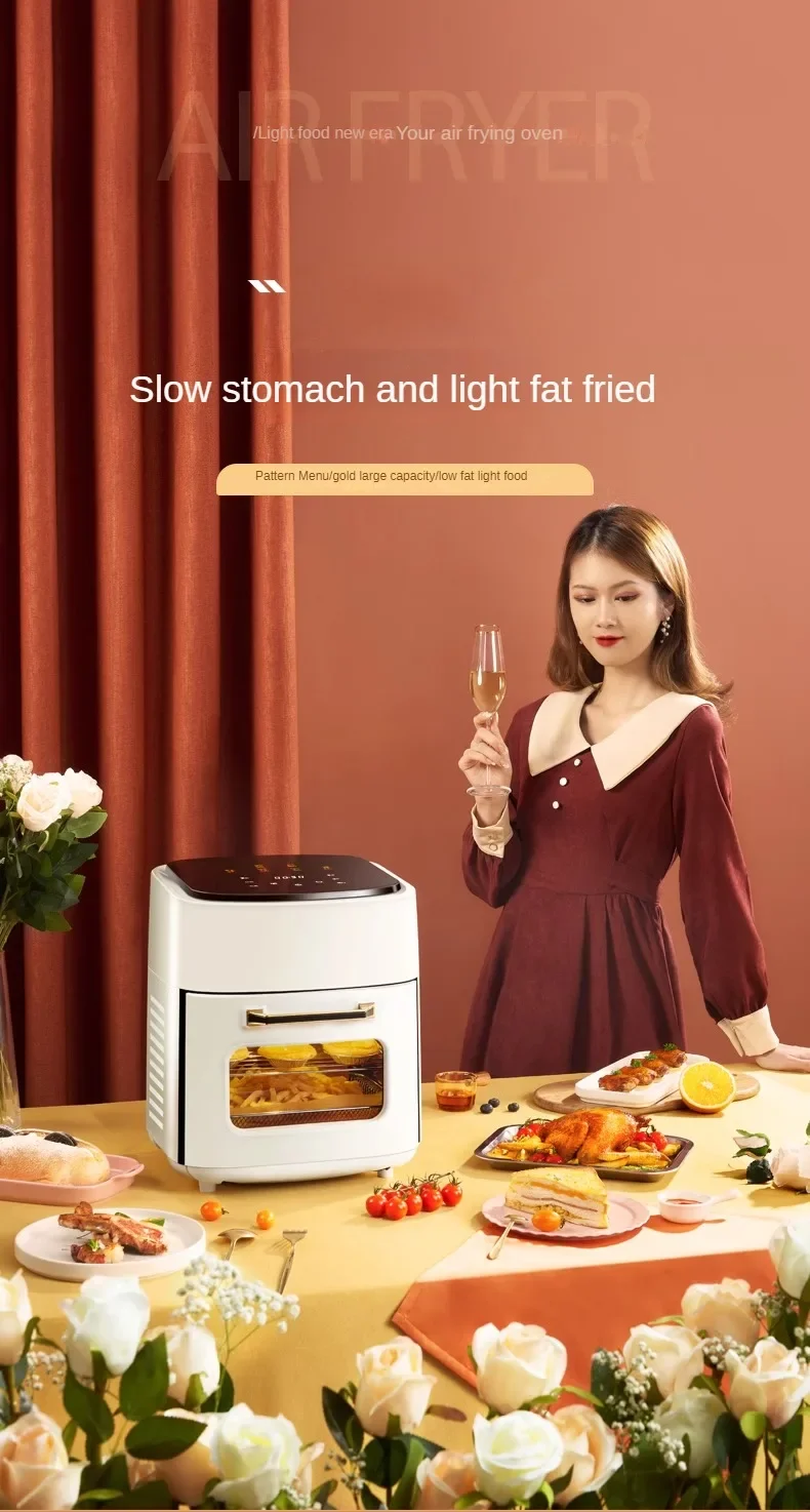 Description Picture 2 of item110V Air Fryer Oven Integrated Household Automatic Intelligent Deep Frying Pan Large Capacity Small Household Appliances