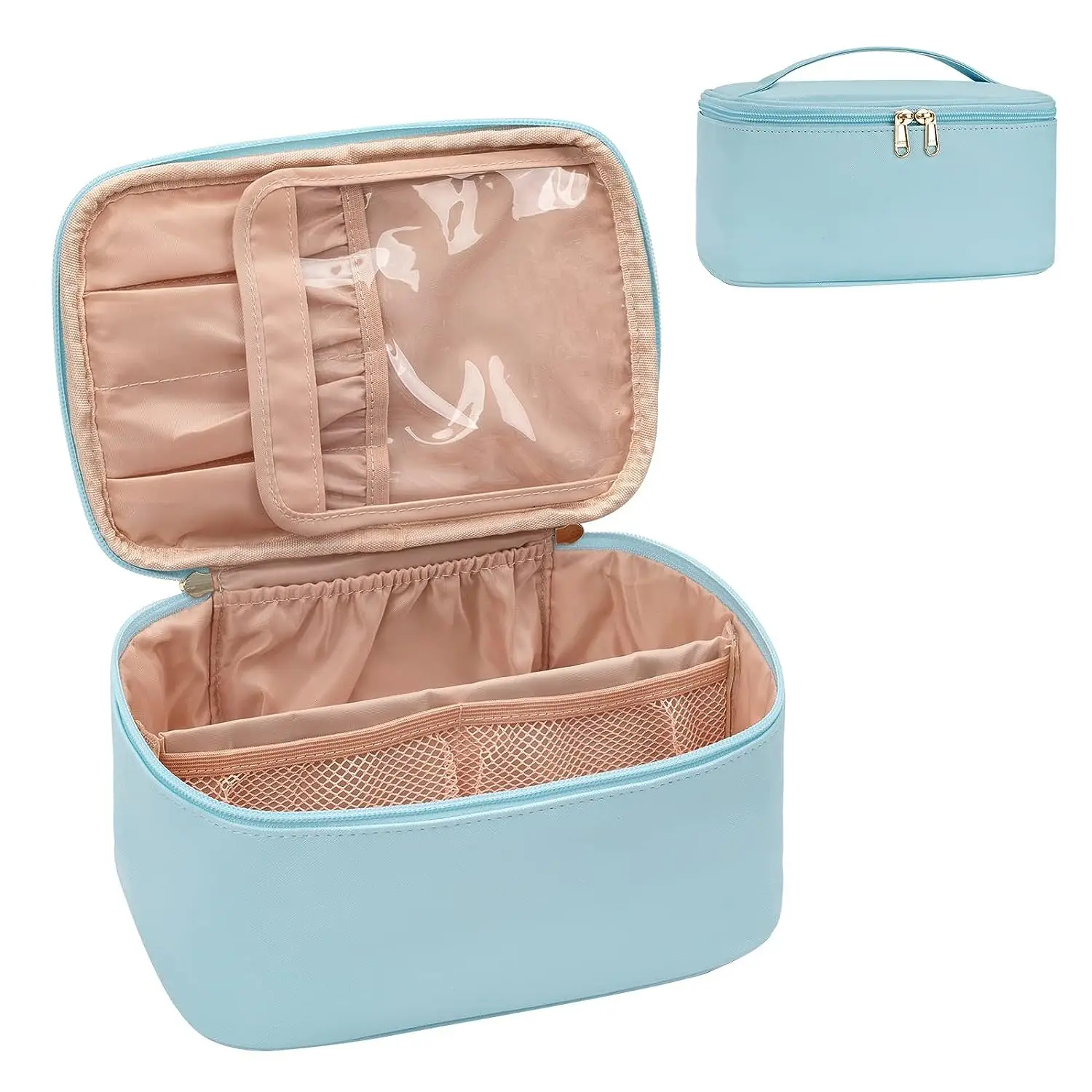 Makeup Bag Portable Cosmetic Bag Large Capacity Travel Makeup Case Organizer Black Makeup Bags For Women Toiletry Bag for Gir
