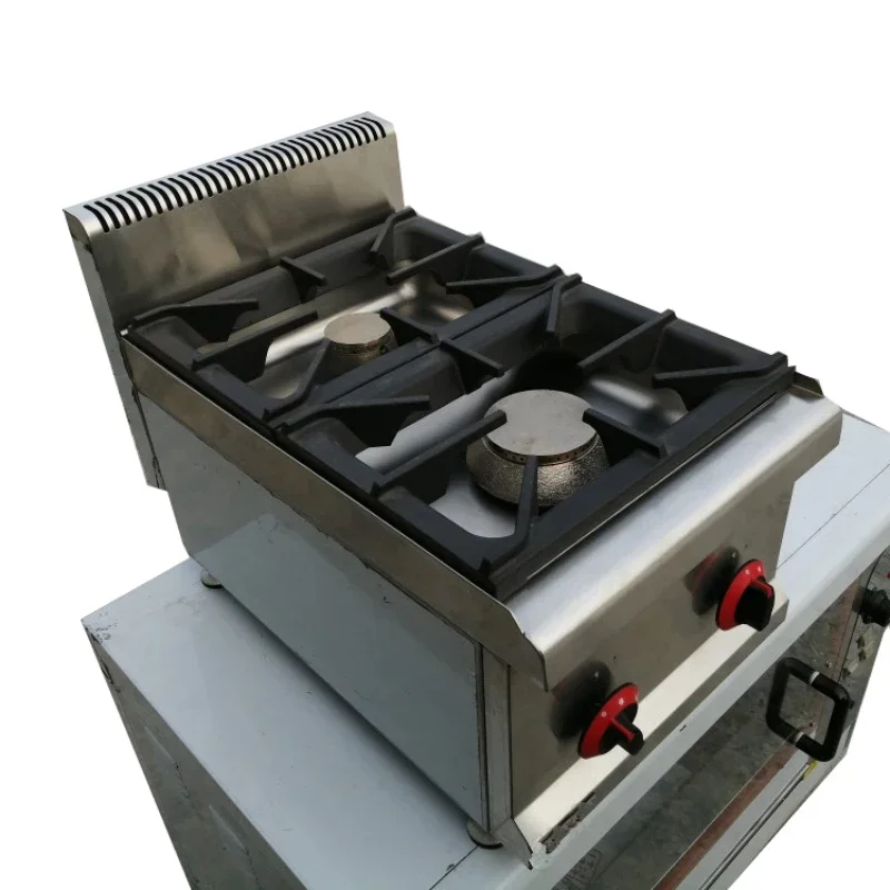 Portable Stainless Steel Double-head Gas Casserole Stove Commercial Gas Burning Stove GH-587 Desktop Gas Claypot Stove 4
