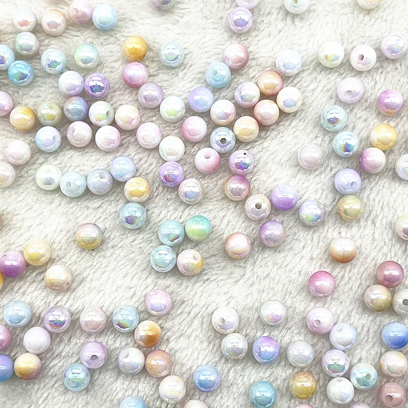 Acrylic Beads 6mm 8mm 10mm Round Acrylic Pearl Beads Loose Spacer Beads for Jewelry Making DIY Bracelet Necklace Pendant Earrings