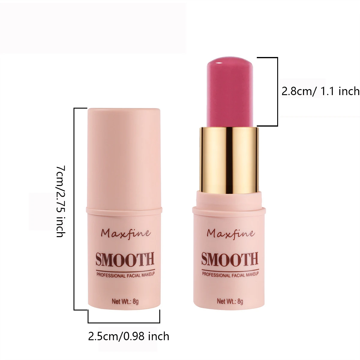 Blush Stick 3 in 1 Makeup Used on Lips Eyes Cheeks Smooth Naturally Saturated Long-lasting Waterproof Easy to Wear Matte