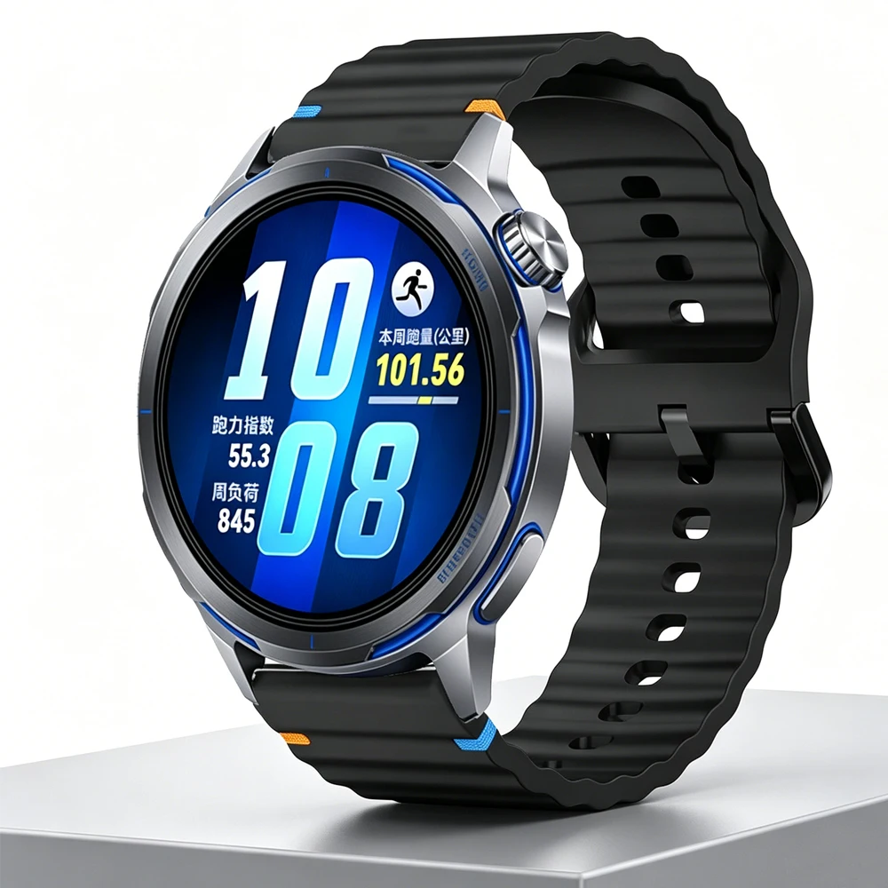 Breathable Wave Silicone Watch Strap - Multiple Widths Available