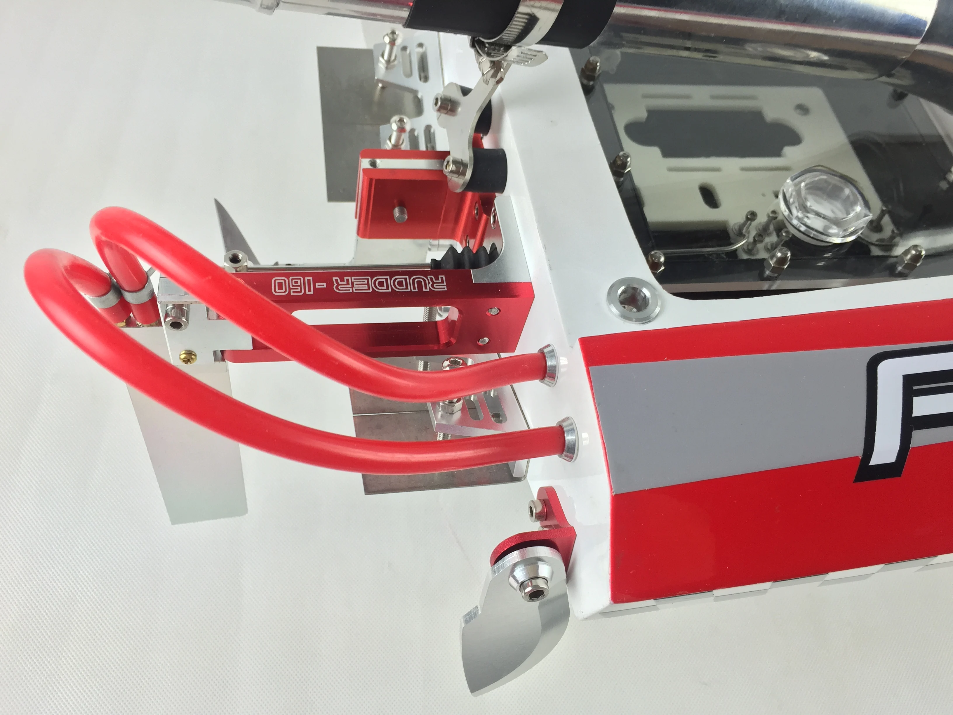 DTRC ARTR RC Boat G30H 30CC Red Fiber Glass Deep-V Monohull Gasoline No Radio System Speedboat Boy Water Toys Gift TH02681-SMT7 4