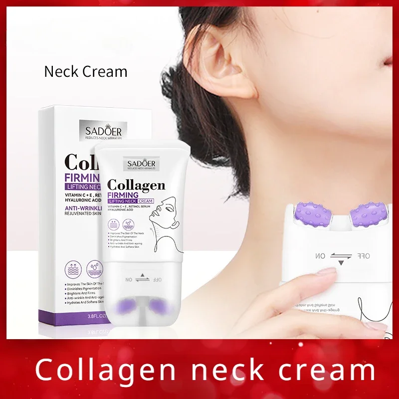 Roller Neck Cream Smooth Wrinkle Tightening Essence Neck Brighten Moisturizing Shape Firming Cream Face Beauty Skin Care Product neck cream