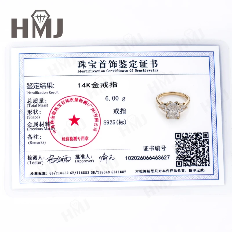 1ct/2ct/3ct Laborgezüchteter Diamantring D-Farbe Rund/Oval/Kissen/Radiant-Schliff 10k/14k/18k für Damen Jubiläumsgeschenk Ehering – Detail 15