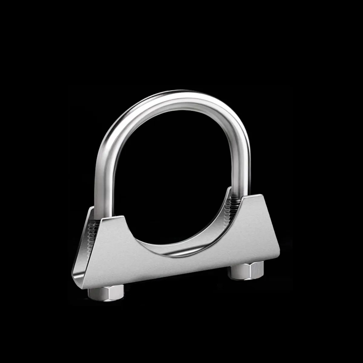 304 Stainless Steel Strong Pipe Clamp Bracket With Baffle U-Bolt/Marine Pipe Clamp Exhaust M8 buckle clamp