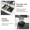 Multifunction Kitchen Sinks 304 Stainless Steel Kitchen Sink Faucet Modern Black Waterfall Rainfall Single Bowl Kitchen Sink Set 5