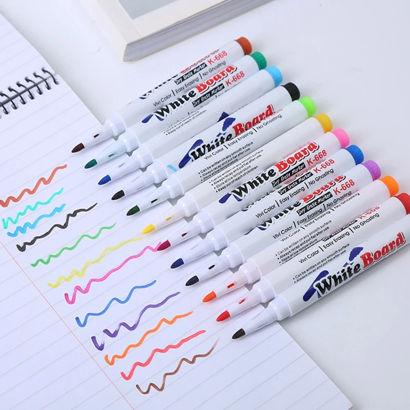 Magical Water Painting Pens with Spoon Erasable Colorful Whiteboard Marker Pens for Kids School Art Painting Card Making