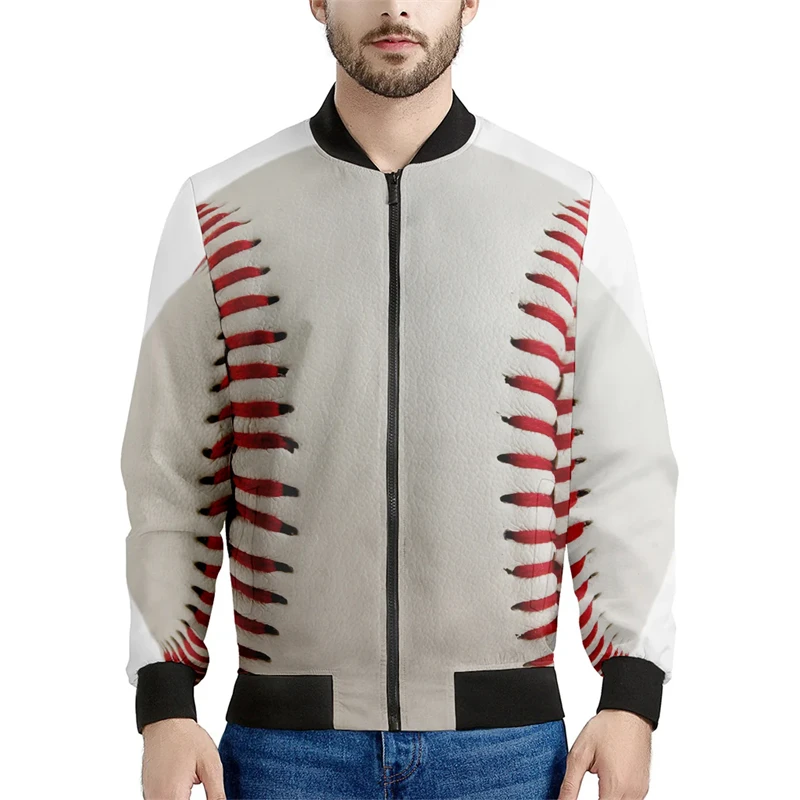 thumbnail image 1 of Chaquetas de béisbol con estampado gráfico de moda para hombre, chaqueta bomber con estampado 3D de manga larga, tendencia de primavera y otoño, abrigo deportivo informal para niños, 1 of 4