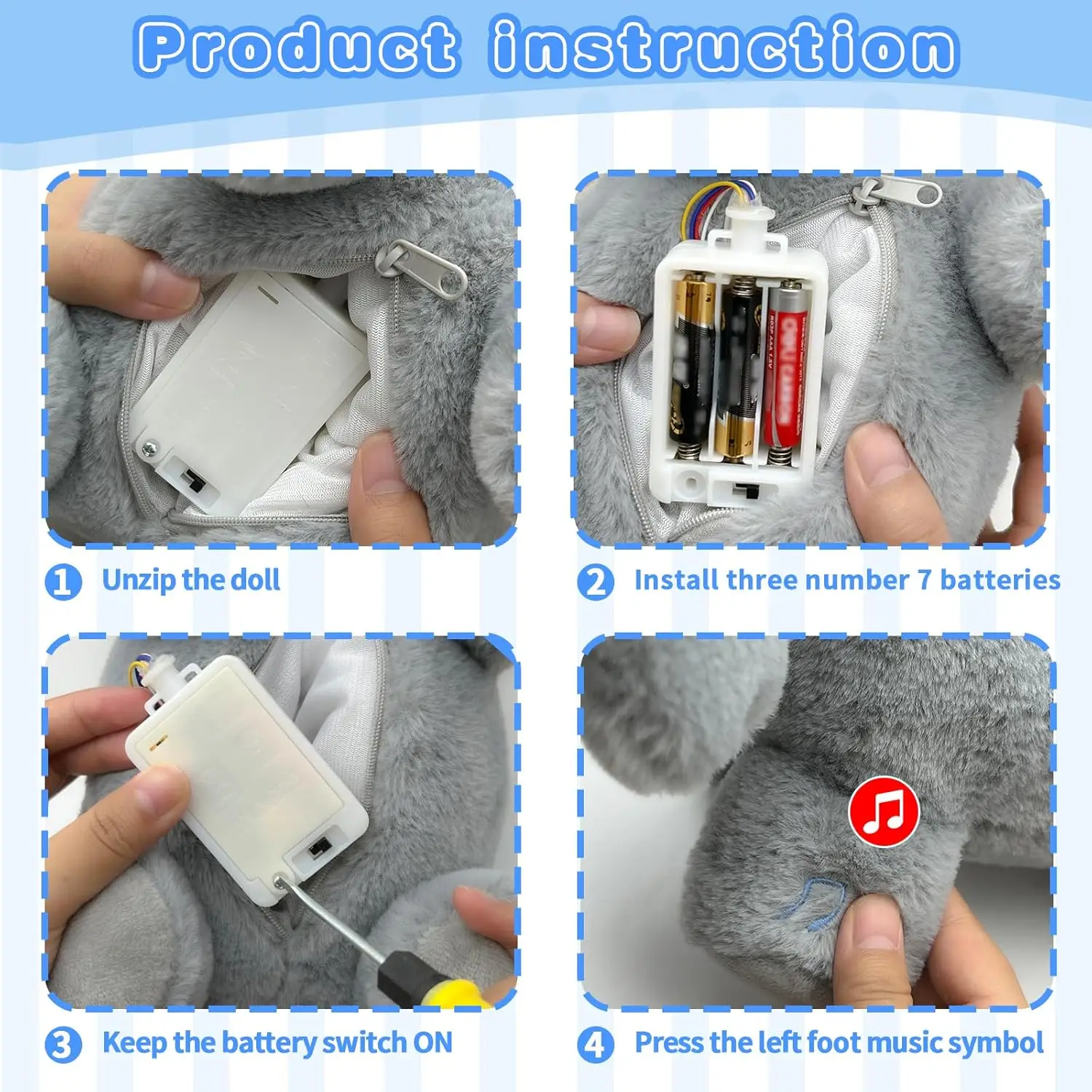 Breathing Elephant Plush Doll Stuffed Toy Baby Breathing Sleeping Companion Music and Light Doll Sensory Stuffed Toy Kids Gift