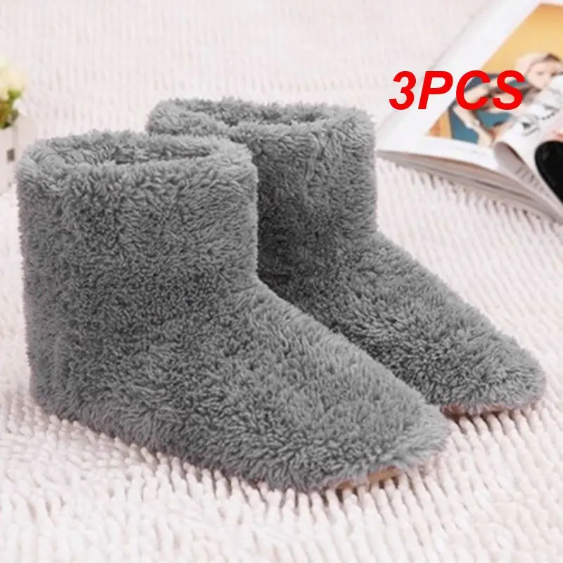 

3PCS Winter USB Heater Foot Shoes Plush Warm Electric Slippers Feet Heated Washable Electric Shoes Warming Pad Heating Insoles