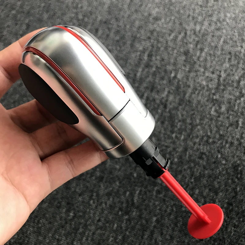 Modification Chrome Matte Gear Shift Knob Dsg Cover Cap Red For Vw Golf