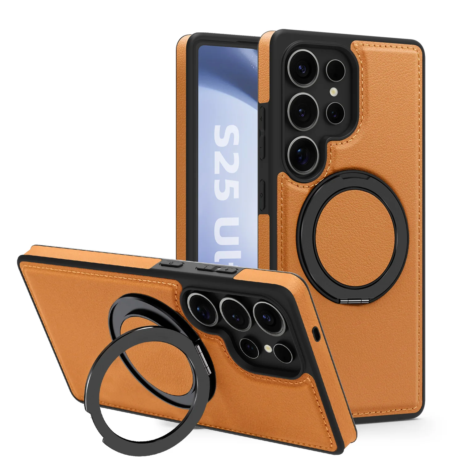 360° Rotating Magnetic PU Leather Shockproof Case with Bracket