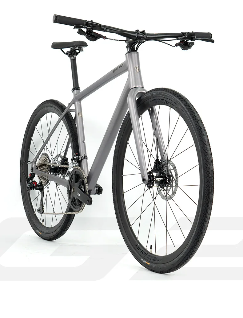 Bicicleta híbrida 700C con frenos de disco hidráulicos DEORE 12 Kit de transmisión Neumáticos máximos Bicicleta todoterreno de grava 38C