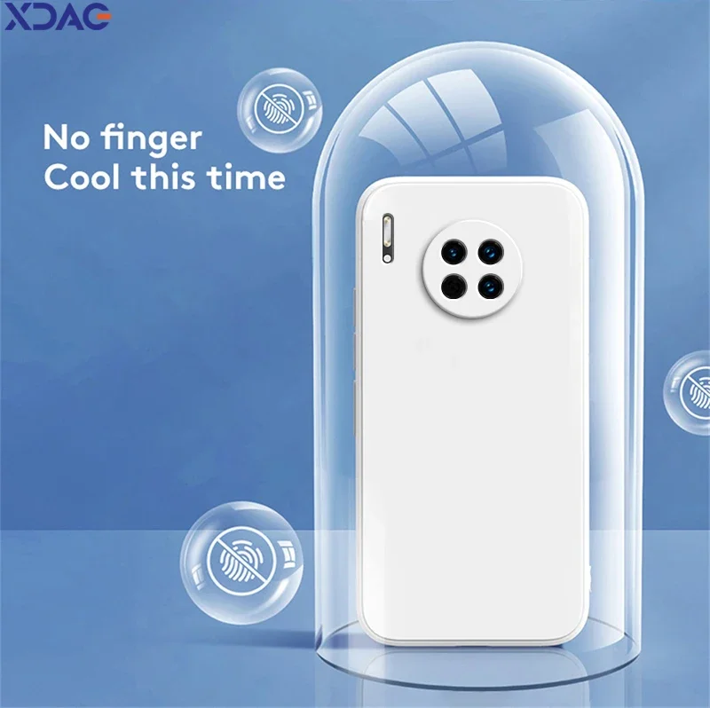 Premium Shockproof Liquid Silicone Protective Shell for Huawei - Soft Back Cover with Lens Protection