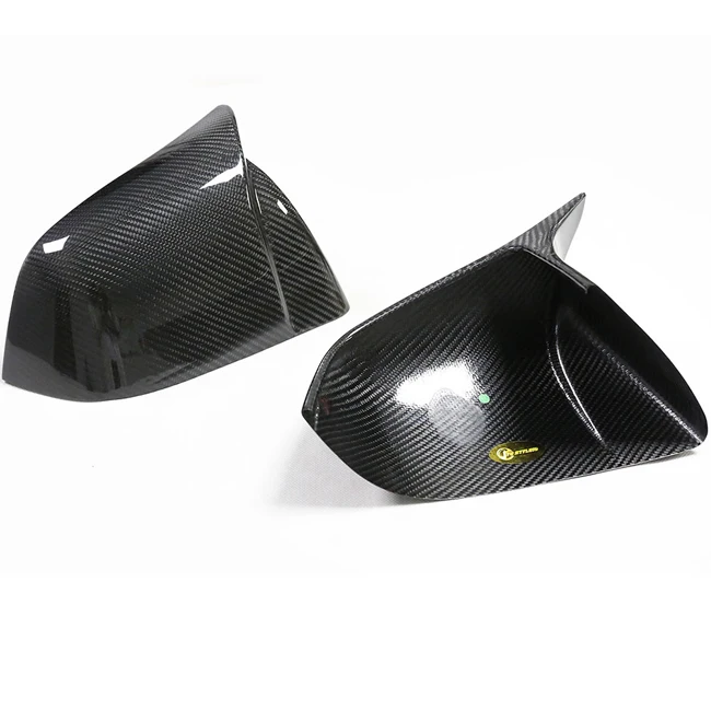 

Model Y For Tesla Carbon Fiber Rearview Side Mirror Cover Add On Gloss Black Style M Look Dry Exterior