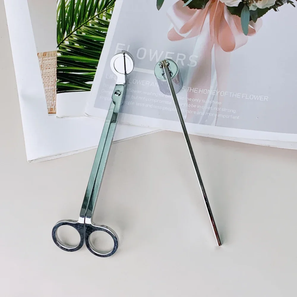 Candle Snuffer Wick Trimmer Candle Care Set Sliver Accessories Stainless Steel Extinguisher Tool for Lover candle wick trimmer candle snuffer