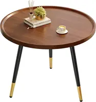 Round coffee table, farmhouse living room, central table, family office, medieval style sofa table 1