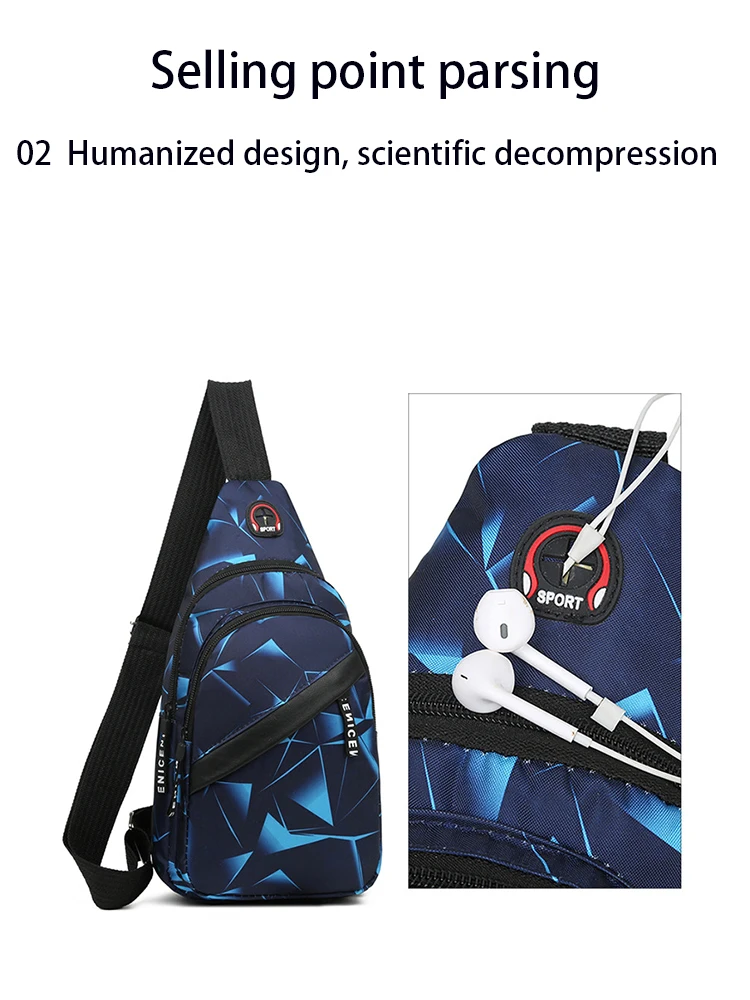 Shoulder Crossbody Bag For Men Short Travel Messenger Chest Bag Light Outdoor Sport Recreation Lovers Single Shoulder Bag