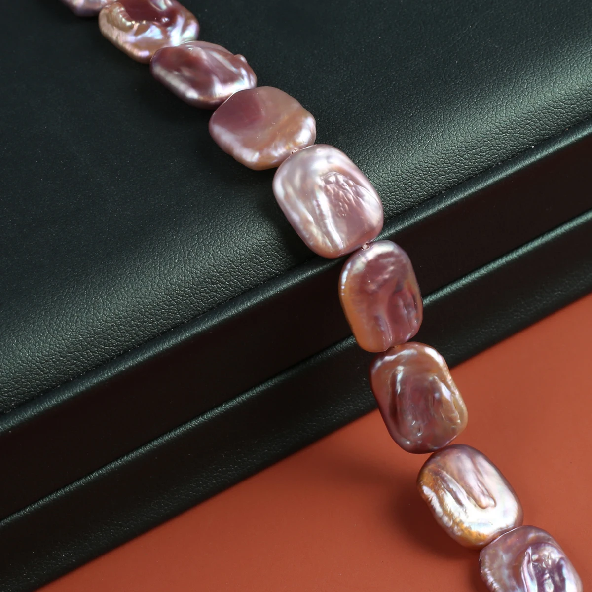 Natural Freshwater Baroque Pearl Rectangle Orange Purple Pearl Jewelry Making DIY Necklace Earrings Bracelet Accessories Gift