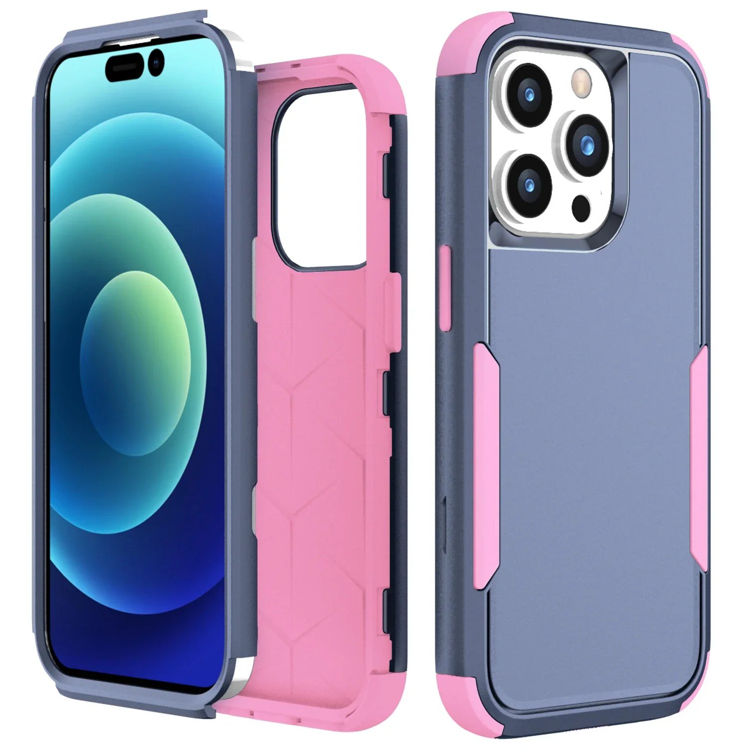 Hybrid Heavy Duty Armor 3-in-1 Military Shockproof Phone Case