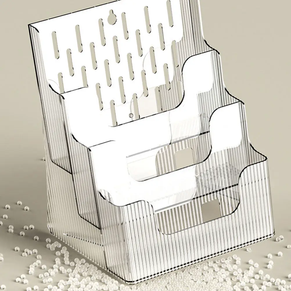 클리어 데스크탑 파일 정리함 튼튼한 애완동물 모양 경사 디자인 문서 홀더 사무실 책 보관 랙 잡지 홀더