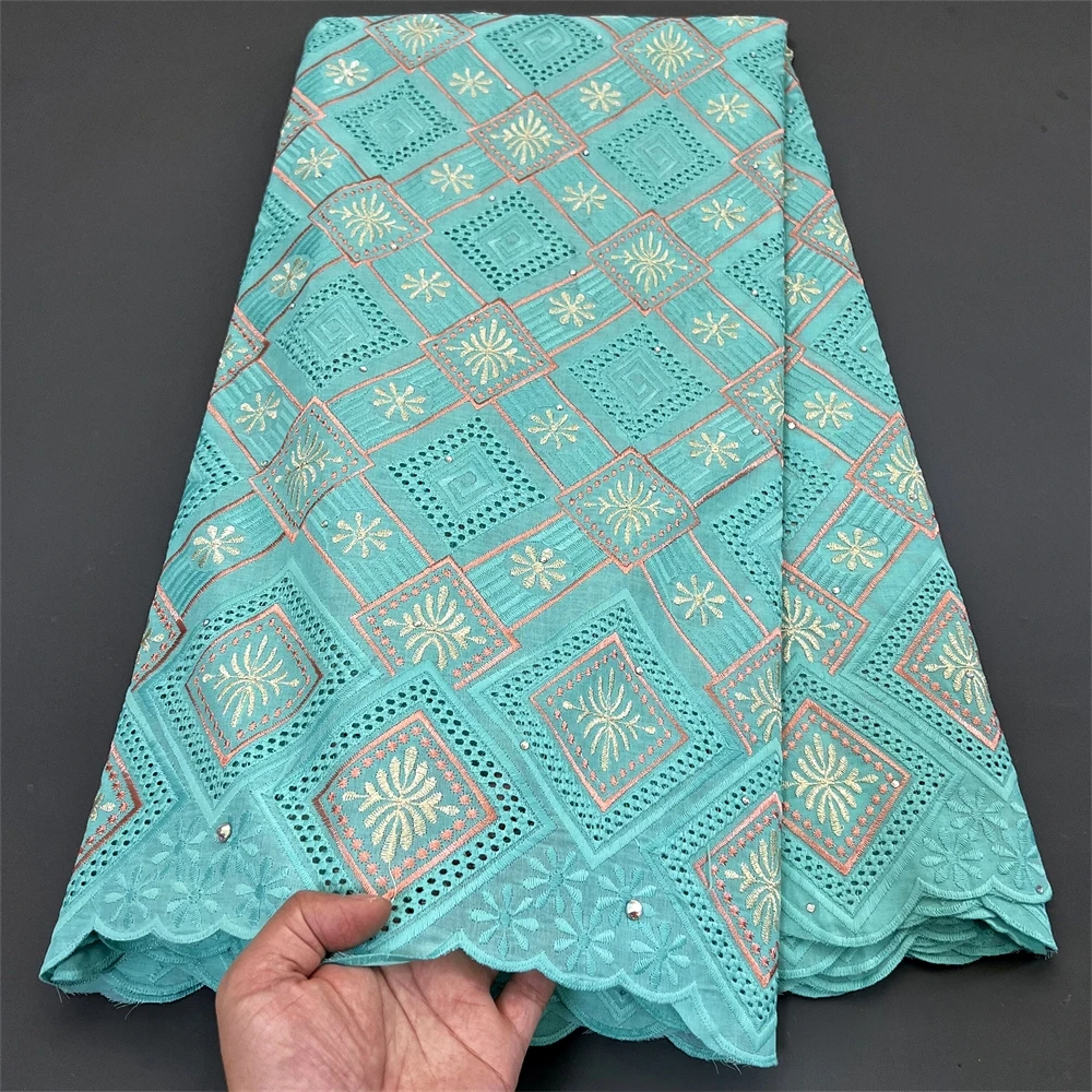 

African Nigerian Tulle Lace Fabric，for Sewing Wedding Party Gown Dress, High Quality,Embroidered Cotton Damask, 5Yard, 2024