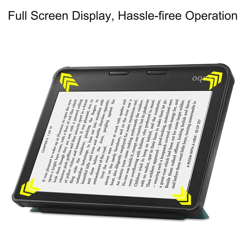 capa inteligente para funda kobo libra caso de couro do plutônio tpu volta fold suporte capa protetora para kobo libra caso com