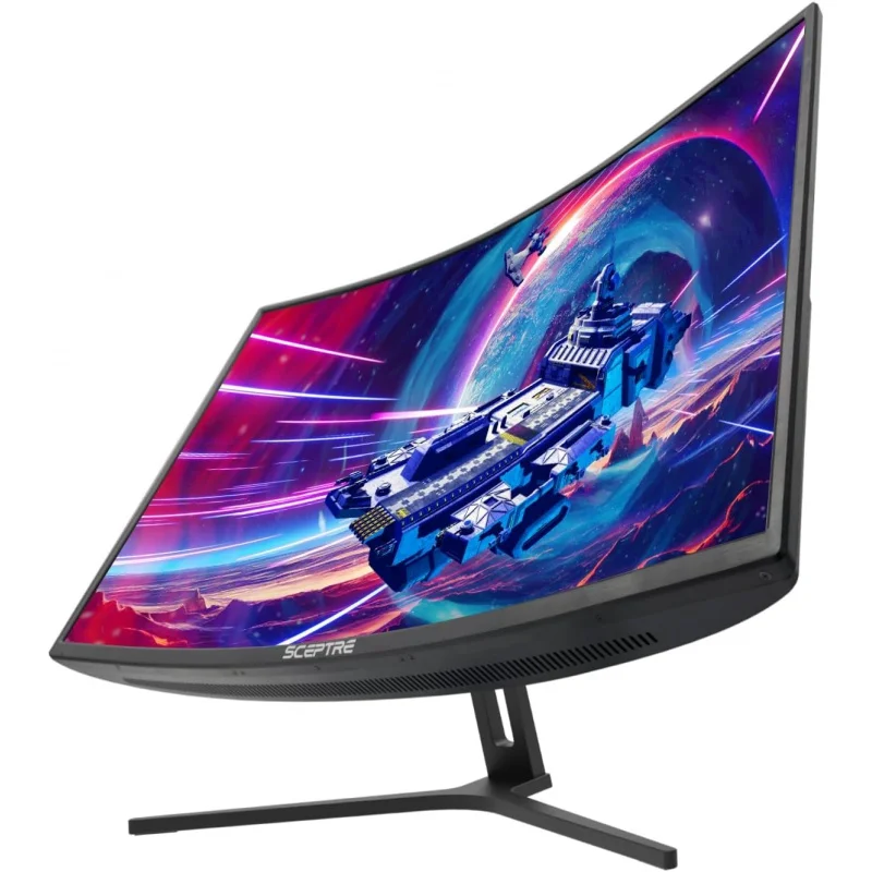 

32-дюймовый изогнутый игровой монитор скипетр Overdrive до 240 Гц DisplayPort 165 Гц 144 Гц HDMI AMD FreeSync Встроенные динамики, машина