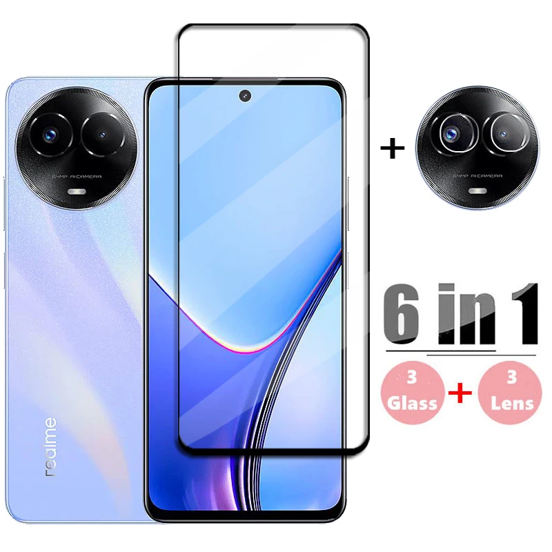Закаленное стекло с полным покрытием для Realme 11X