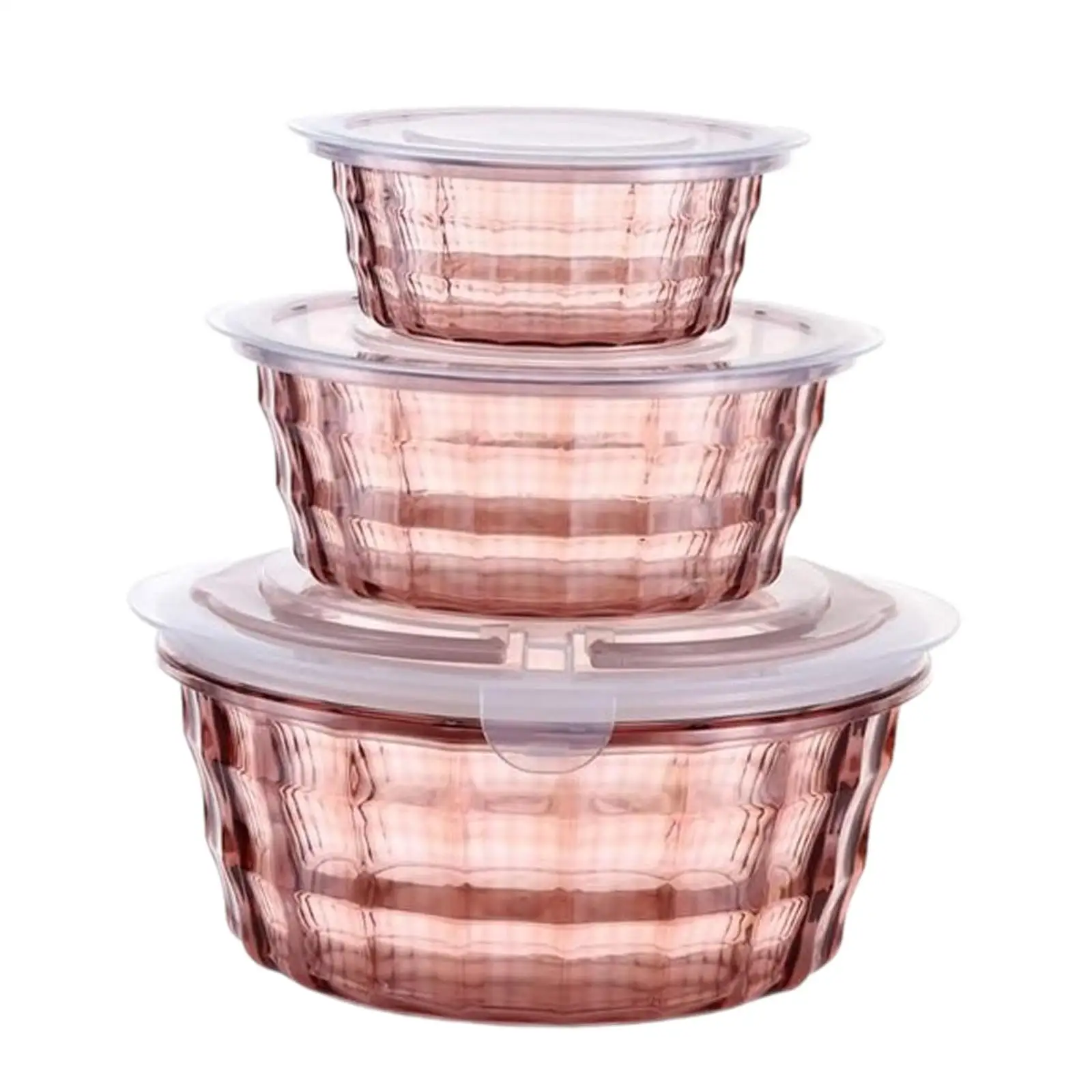 3x Salad Bowl Multipurpose Snacks Container Household Practical Fruit Bowl for Noodles Snacks Fruit Mashed Potatoes Refrigerator