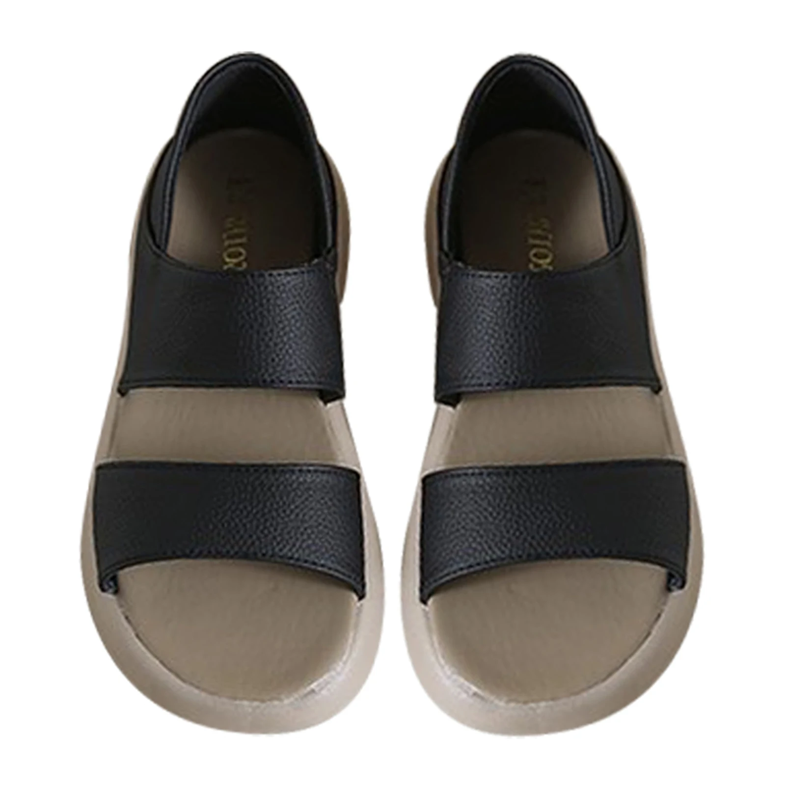 Leather Sandals Shoes Sandale Massimo Dutti Summer Women's Round