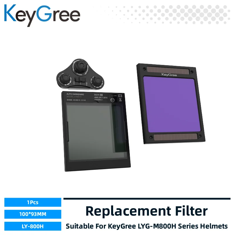 KEYGREE Solar Auto Darkening Filter Lens Replaceable ADF for Welding