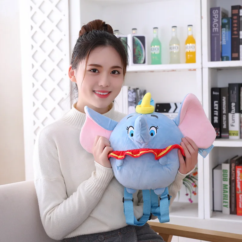 

Оригинальные Мультяшные плюшевые куклы-Дамбо из мультфильма Disney, сумка на плечо, милые Мультяшные школьные ранцы для мальчиков и девочек